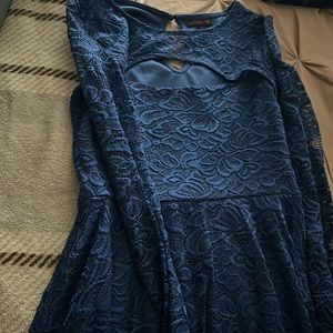 Blue lace dress